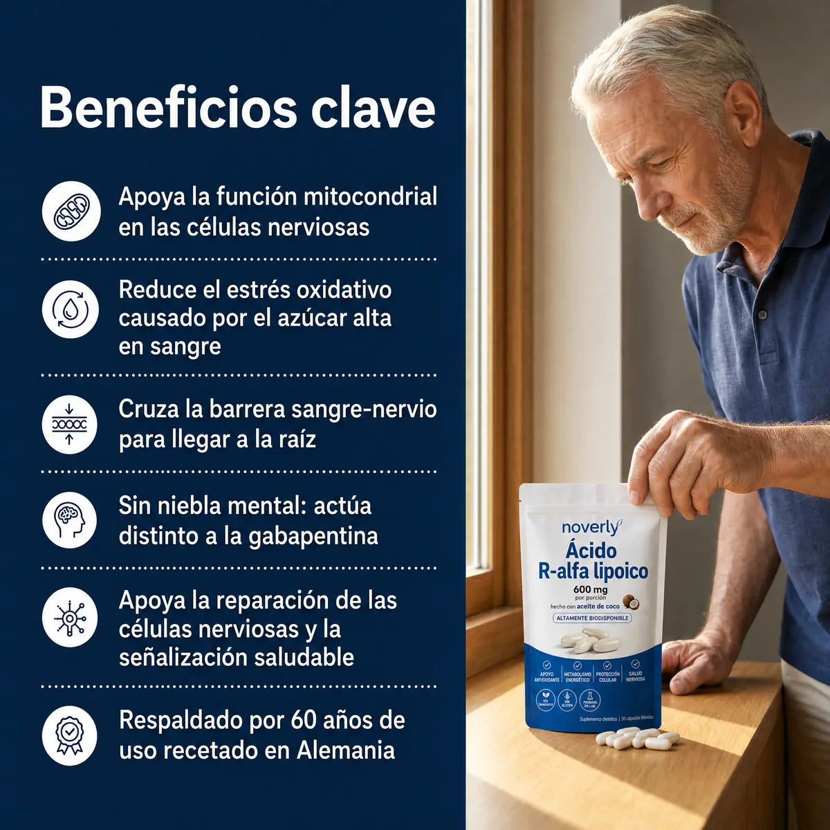 Ácido R-Alfa Lipoico 600 mg