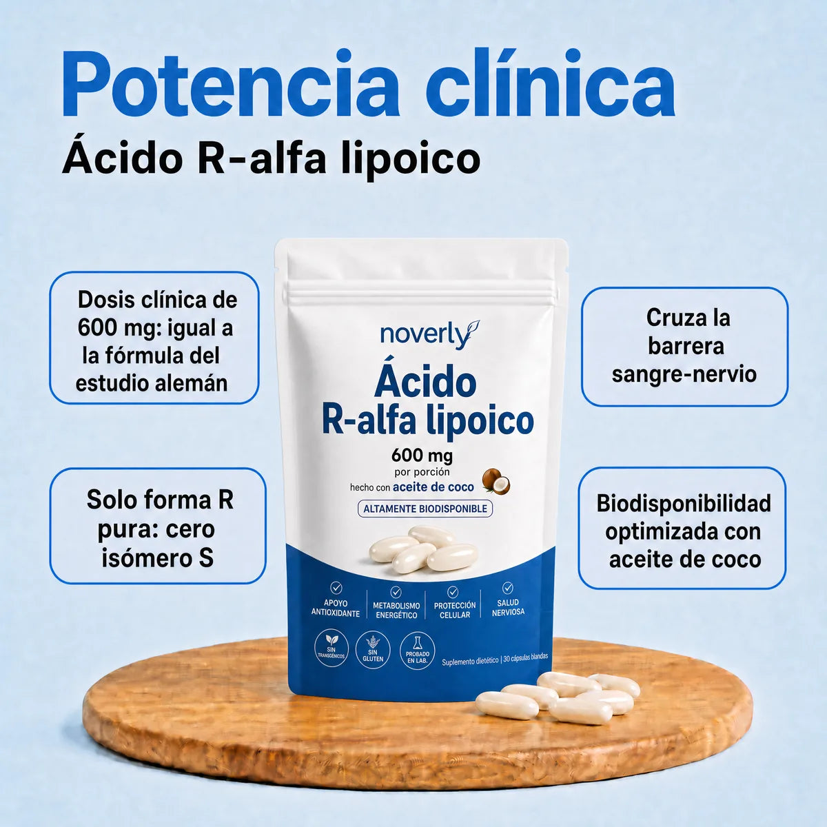 Ácido R-Alfa Lipoico 600 mg